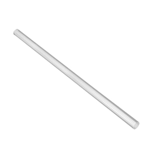 Acryl-Stange, Acryl-Rundstab transparent grün, rot, gelb, orange und blau, solide Stäbe aus PMMA (Clear Transparent, 8 x 500 mm) von YTBHSHXZ