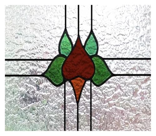 YTBHSHXZ, Buntglas, Dekorativer UV-Fensteraufkleber, Sichtschutz, mattiert, statisch haftend, Aufkleber for Zuhause(15,16X10 inches) von YTBHSHXZ