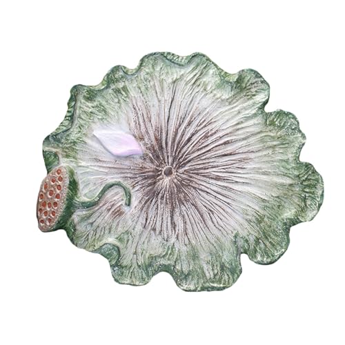YTBHSHXZ, Dimensionale Lotusblatt-Modellierung, dekorative Garten-Akzentsteine, Hof, Rasen, Weg, dekorativer Stein (1 Stück) von YTBHSHXZ