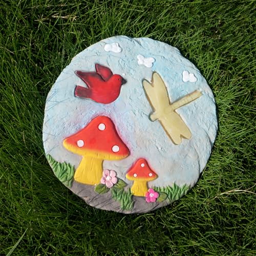 YTBHSHXZ, Leuchtende Dekosteine für Gartengestaltung, dimensionale dekorative Steine für Blumenbeete, Teichbereiche, Rasen (Stil 2, 1 Stück) von YTBHSHXZ