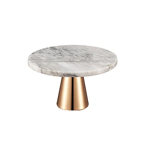 YTBHSHXZ, Marmor-Metall-Basis Mehrzweck-Dessert-Tisch Nachmittagstee Cupcake-Display-Ständer Hochzeit Gebäck Service Tablett Kuchen Tablett YTBHSHXZ, Marmor-Metall-Basis Mehrzweck-Dessert-Tisch Nachmittagstee Cupcake-Display-Ständer Hochzeit Gebäck Service Tablett Kuchen Tablett von YTBHSHXZ