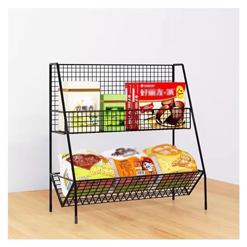 YTBHSHXZ, Robuste, bodenstehende Lagerregale, Schreibtisch-Drahtlagerregal, Supermarkt-Metallregal(Black,40x15.5x34.5cm) von YTBHSHXZ