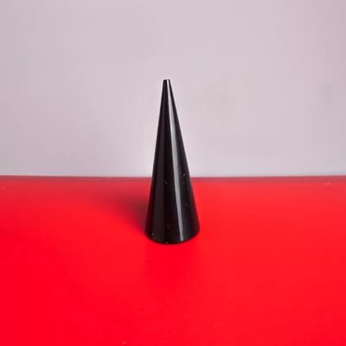 YTBHSHXZ, Schmuckständer aus Acryl, Ringbasis, Präsentationsständer aus Acryl (schwarz, 6,5 cm, 3 Stück) von YTBHSHXZ