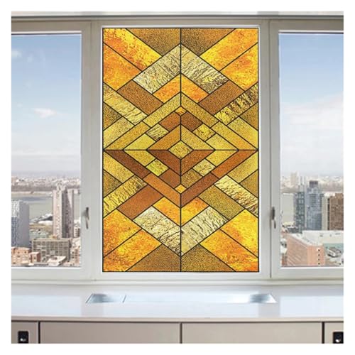YTBHSHXZ, Selbstklebender Kirchenfenster-Glasaufkleber, farbenfrohe Retro-Kunst, elektrostatische Mattfolie, Anti-Licht-Buntglas(B05,40x100cm) von YTBHSHXZ