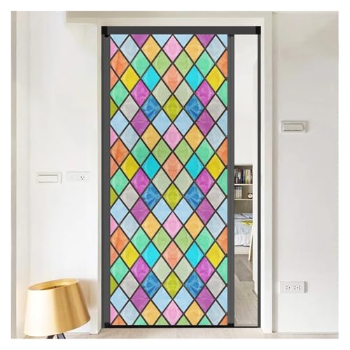 YTBHSHXZ, Selbstklebender Kirchenfenster-Glasaufkleber, farbenfrohe Retro-Kunst, elektrostatische Mattfolie, Anti-Licht-Buntglas(B11,40x60cm) von YTBHSHXZ
