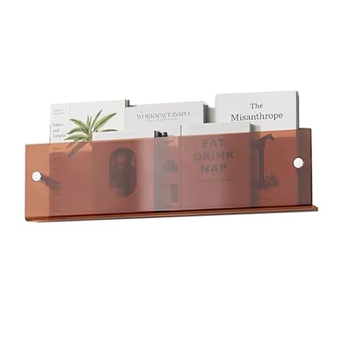 YTBHSHXZ, Transparent/Orange/Blau/Braun Moderne Zeitschriftenhalter, kommerzieller Broschürenständer für den Heimgebrauch(Braun,40cm(15 3/4")) von YTBHSHXZ