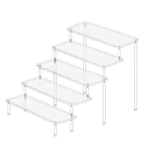 YTBHSHXZ, Transparenter Parfümständer mit 2/3 Ebenen, aus Acryl (Clear 5 Tier, 20 cm) von YTBHSHXZ