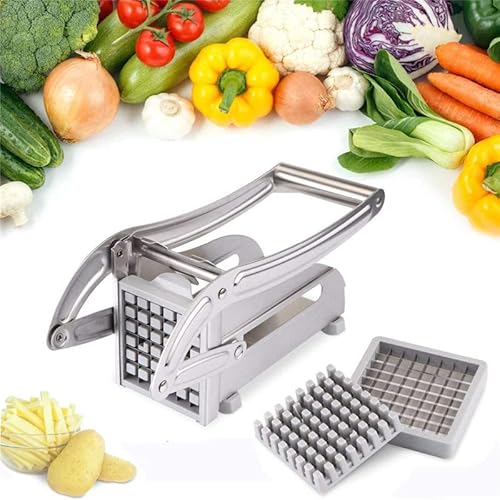 YTBHSHXZ, Vielseitiger Kartoffelschneider - Kartoffelschneider aus Edelstahl mit 2 Klingen - Kartoffelschneider mit müheloser Pressung von YTBHSHXZ