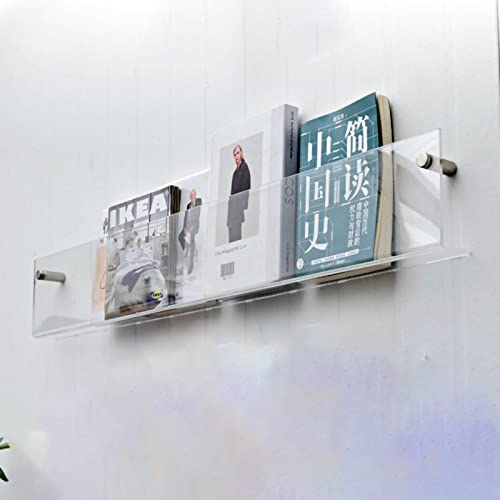 YTBHSHXZ, Zeitschriftenständer aus Acryl für die Wand, transparenter Zeitschriftenständer mit Zubehör (80 cm (31 1/2 Zoll) von YTBHSHXZ