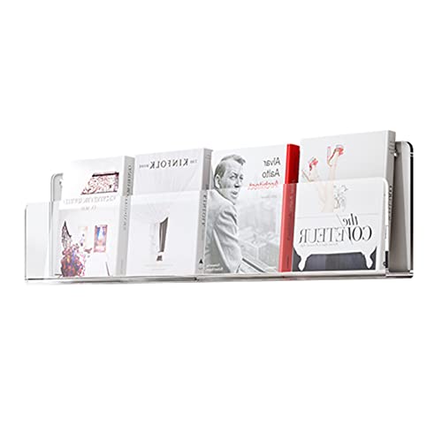 YTBHSHXZ, Zeitschriftenständer für Büro, Zuhause, Wohnzimmer, Wandprospektständer (klar, 80 cm (31 1/2 Zoll) von YTBHSHXZ