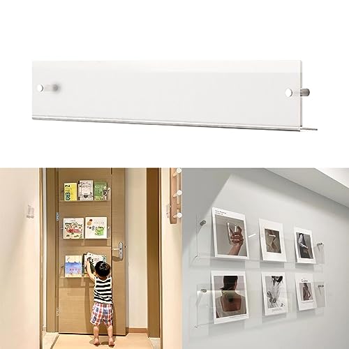 YTBHSHXZ, Zeitschriftenständer für die Wand, 2-teilig, aus transparentem Acryl, für das Heimbüro mit Zubehör (80 cm (31 1/2 Zoll) von YTBHSHXZ