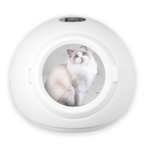 YTBHSHXZ 55-Liter-Trockenschrank for Haustiere, ultraleiser, 360° Warmer Wind, einfache und schnelle Fellpflege, sichere Katzen-Trockenbox mit Timer(110V) von YTBHSHXZ