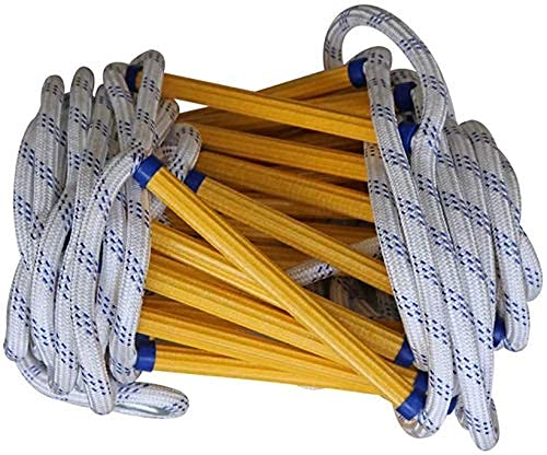 YTBHSHXZ Fluchtseilleiter, schwer entflammbar, Sicherheitsseilleitern mit Haken/Seildurchmesser: 20 mm/20 m(5M) von YTBHSHXZ