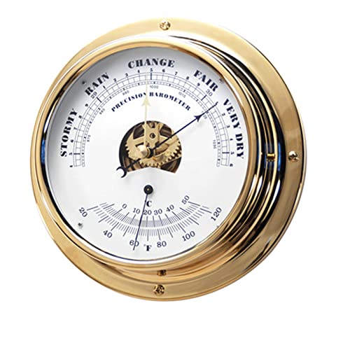 YTBHSHXZ Römische Uhr und Barometer mit eingebautem Hygrometer und Thermometer (150 mm) von YTBHSHXZ
