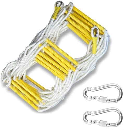 YTBHSHXZ Schnell einsetzbar mit Karabinern for Kinder und Erwachsene zur Flucht aus Fenster und Balkon(20m) von YTBHSHXZ