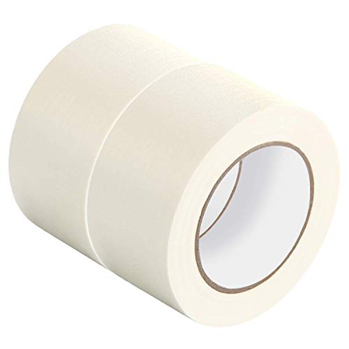 YTBUBOR kreppband, 2 Rollen 50 mm x 50 m Maler Abklebeband rückstandslos Malerkrepp einfaches Abziehen malerband für DIY, Malen, Beschriften und Dekorieren von YTBUBOR