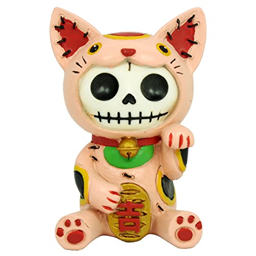 YTC Summit International Furrybones Maneki Neko Skeleton Dressed in Good Luck Kitten Costume Figurine Cat von SUMMIT COLLECTION