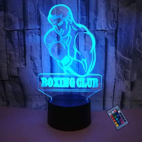 Kreative 3D Boxer Nacht Licht 16 Farben Andern Sich Fernbedienung USB-Strom Touch Schalter Dekor Lampe Optische Täuschung Lampe LED Lampe Tisch Kinder Brithday Weihnachten Geschenke von YTDZLTD