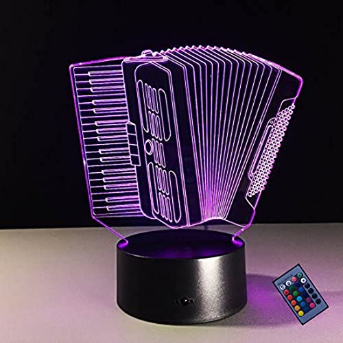 Optische Täuschung 3D Akkordeon Nacht Licht 16 Farben Andern Sich Fernbedienung USB-Strom Touch Schalter Dekor Lampe LED Lampe Tisch Kinder Brithday weihnachten Geschenk von YTDZLTD