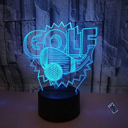 Optische Täuschung 3D Golf Nacht Licht 16 Farben Andern Sich Fernbedienung USB-Strom Touch Schalter Dekor Lampe LED Lampe Tisch Kinder Brithday weihnachten Geschenk von YTDZLTD