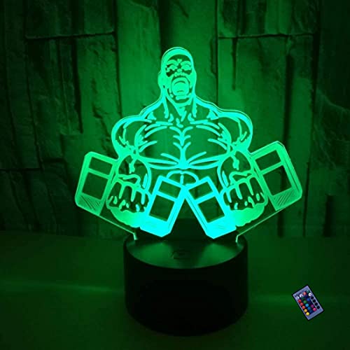 Optische Täuschung 3D Hantel Nacht Licht 16 Farben Andern Sich Fernbedienung USB-Strom Touch Schalter Dekor Lampe LED Lampe Tisch Kinder Brithday weihnachten Geschenk von YTDZLTD