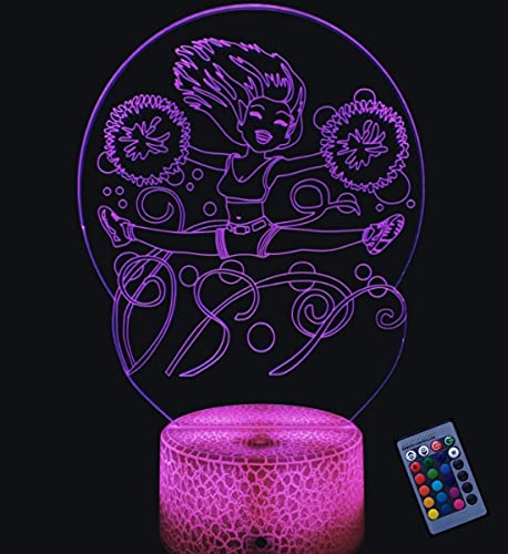 YTDZLTD Kreative 3D Cheerleader Nacht Licht 16 Farben Andern Sich Fernbedienung USB-Strom Touch Schalter Dekor Lampe Optische Täuschung Lampe LED Lampe Tisch Kinder Brithday Weihnachten Geschenke YTDZLTD Kreative 3D Cheerleader Nacht Licht 16 Farben Andern Sich Fernbedienung USB-Strom Touch Schalter Dekor Lampe Optische Täuschung Lampe LED Lampe Tisch Kinder Brithday Weihnachten Geschenke von YTDZLTD