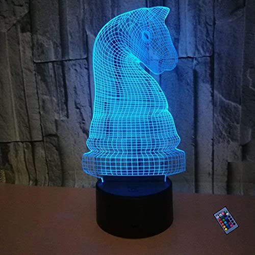 Kreative 3D Schach Nacht Licht 16 Farben Andern Sich Fernbedienung USB-Strom Touch Schalter Dekor Lampe Optische Täuschung Lampe LED Lampe Tisch Kinder Brithday Weihnachten Geschenke von YTDZLTD