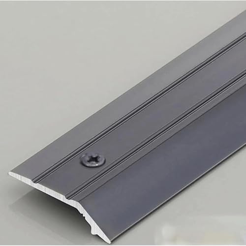 Aluminum Transition Strip with Screw,Threshold Ramp Reducer Divider Strip Laminate Flooring Edge Trim Cover for Hardwood Floors(Dark Gray,90cm) von YTGHBIML