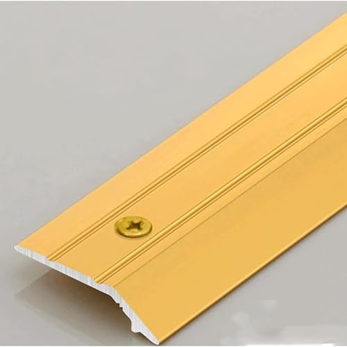 Aluminum Transition Strip with Screw,Threshold Ramp Reducer Divider Strip Laminate Flooring Edge Trim Cover for Hardwood Floors(Geel,130cm) von YTGHBIML