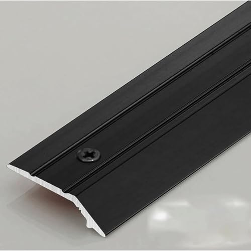 Aluminum Transition Strip with Screw,Threshold Ramp Reducer Divider Strip Laminate Flooring Edge Trim Cover for Hardwood Floors(Svart,90cm) von YTGHBIML