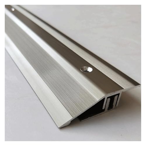 Floor Transition Strip Wood to Tile with Snap Track, Doorway Edge Trim Banding Aluminum Threshold Reducer for Uneven Floors(Grey,80cm) von YTGHBIML