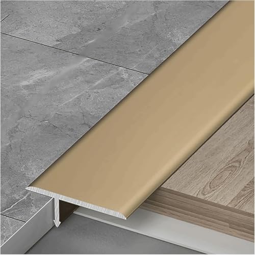 Thresholds T-Shaped Transition Strip Tile to Wood,Aluminum Threshold Bar Edge Strip for Floor Seams/Flooring Dividers Threshold Cover(Gold) von YTGHBIML
