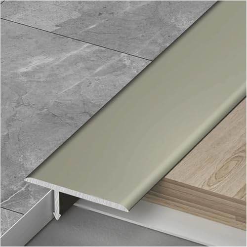 Thresholds T-Shaped Transition Strip Tile to Wood,Aluminum Threshold Bar Edge Strip for Floor Seams/Flooring Dividers Threshold Cover(Grey) von YTGHBIML