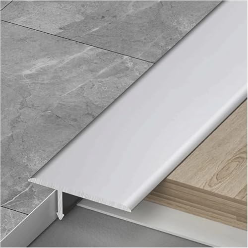 Thresholds T-Shaped Transition Strip Tile to Wood,Aluminum Threshold Bar Edge Strip for Floor Seams/Flooring Dividers Threshold Cover(Silver) von YTGHBIML