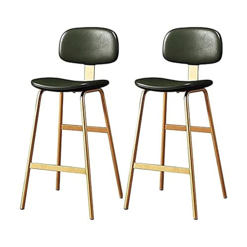YTGHBIML Barhocker Set mit 2 Barhockern Eisengestell Barstühle PU-Leder Sitz Hochstuhl mit Rückenlehne Hochhocker 65/75 cm Thekenhocker YTGHBIML Barhocker Set mit 2 Barhockern Eisengestell Barstühle PU-Leder Sitz Hochstuhl mit Rückenlehne Hochhocker 65/75 cm Thekenhocker von YTGHBIML