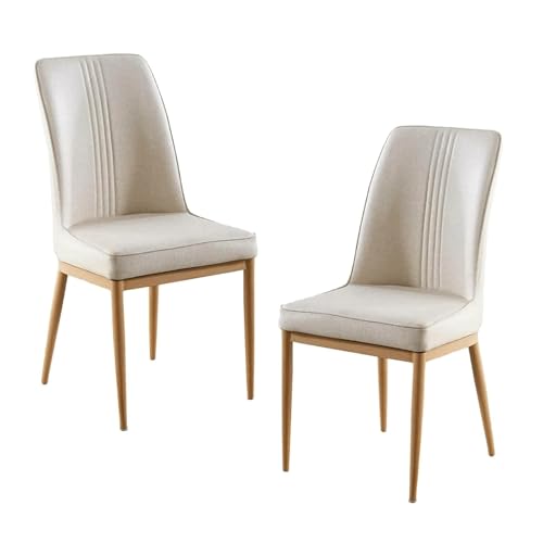 YTGHBIML eßzimmerstühle Ergonomischer Esszimmerstuhl mit Lederpolsterung, 2er-Set, Mid-Century-Esszimmerstuhl-Set, Moderne Küchenstühle Ergonomischer von YTGHBIML