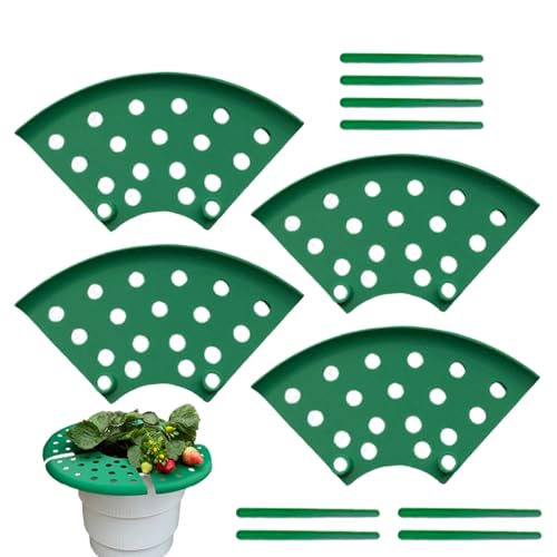 Erdbeer Pflanzenstütze | Garten Halter Schalen,4 Stück Standgerüst Schutz für Rosen Garten Blumen Kübelpflanzen Terrasse Außenbereich von YTGOCN