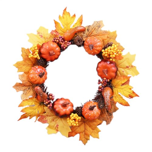 Herbst Türkranz | Wetterfester Türkranz Für Erntedankfest,Bauernhof Rustikal Halloween Dekorationen für draußen Herbst Winter Weihnachten Herbst Türkranz | Wetterfester Türkranz Für Erntedankfest,Bauernhof Rustikal Halloween Dekorationen für draußen Herbst Winter Weihnachten von YTGOCN
