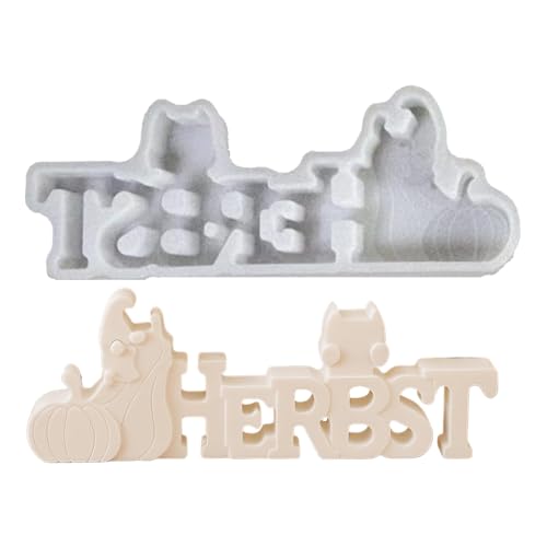 Herbstliche Formen,Einfache Entformung Gnom Kürbis Resin Formen - Thanksgiving Silikon Matrizen - Für Zuhause Gipsarbeiten Festliche Bastelarbeiten Duftende Seifenherstellung von YTGOCN