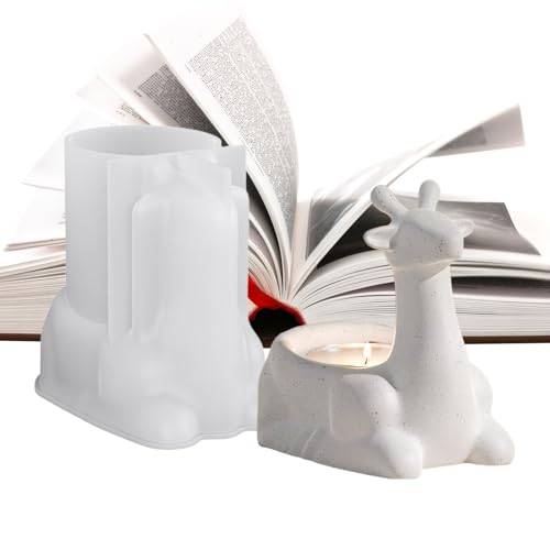 Kerzenhalter Formen Für Harz - Kniender Hirsch Epoxidharz Gussformen - Einfache Entformung Bastelhelfer Für Zement Seife Gips Kreativprojekte von YTGOCN