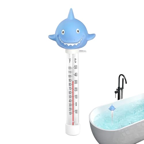 Schwimmendes Poolthermometer | Badethermometer in Haifischform - Schwimmendes Wasserthermometer Für Schwimmteich Aquarium Und Innenbereich Schwimmendes Poolthermometer | Badethermometer in Haifischform - Schwimmendes Wasserthermometer Für Schwimmteich Aquarium Und Innenbereich von YTGOCN