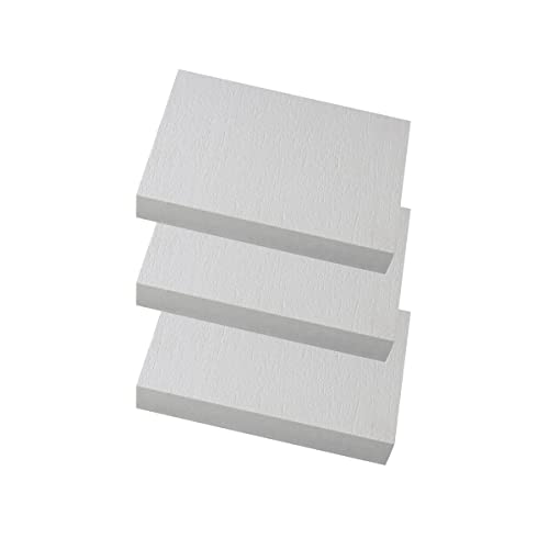 YTGZS Feuerfeste Keramikfaser-Dämmplatte für Holzofen Pizzaofen Ofen Kamin, 300mm x 200mm x 10mm, weiß, 3 Stk von YTGZS