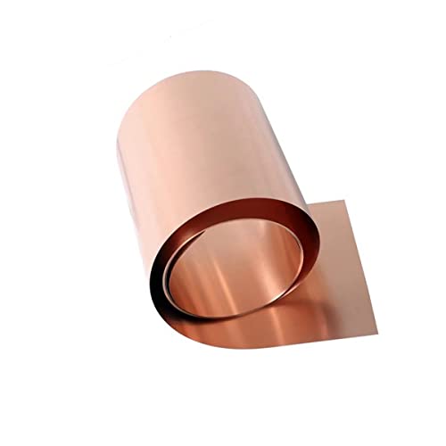 YTGZS Kupferfolie 99.9% Pure Copper Sheet Copper Strip Sheet Thin Plate, Machinable T2 Kupferblech Dicke 0.01mm bis 1mm, Länge 5m,0.5mmx100mmx5m von YTGZS