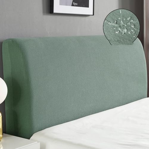 YTIAMO Elastischer wasserdichter Kopfteilbezug, rutschfester, staubdichter Schutz, weiches Polyester-Spandex-Stoff, einfache Passform für Schlafzimmerdekoration (Größe: Cal King: 180 cm, Farbe: Matcha von YTIAMO