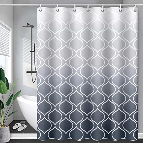 YTITILUCK Boho-Thema Grau Duschvorhänge Badezimmerzubehör Niedlicher 3D-Druck Wasserdichter Stoff Geometrisches Muster Dekorvorhang 100 x 150 cm (BxL) Bad-Duschvorhang von YTITILUCK