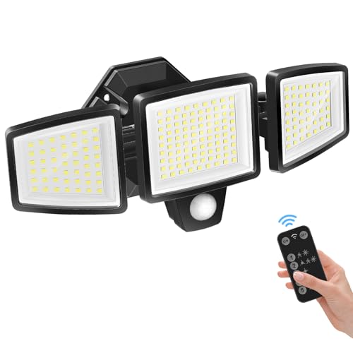 YTKIH LED Strahler mit Bewegungsmelder Außen 1800LM, 5000K Kaltweiß Superhell Aussenlampe mit 5 Leuchtmodi, Scheinwerfer mit Fernbedienung, IP65 Wasserdicht Fluter Flutlicht für Garage, Hof, Garten YTKIH LED Strahler mit Bewegungsmelder Außen 1800LM, 5000K Kaltweiß Superhell Aussenlampe mit 5 Leuchtmodi, Scheinwerfer mit Fernbedienung, IP65 Wasserdicht Fluter Flutlicht für Garage, Hof, Garten von YTKIH