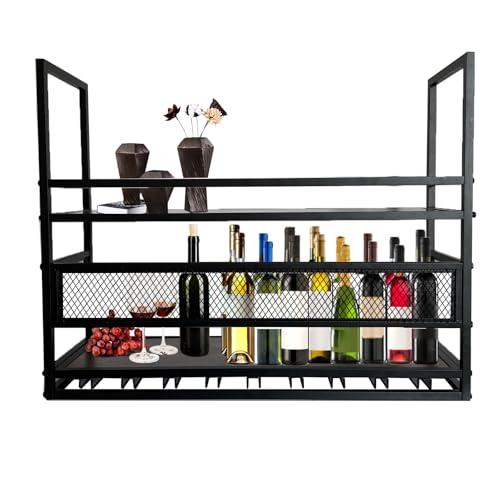 YTLEMON Industrielles hängend weinglashalter (Black, 80) von YTLEMON