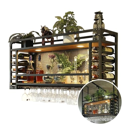 YTLEMON Modern Küchen Metall deckenregal (Black, 120CM) von YTLEMON