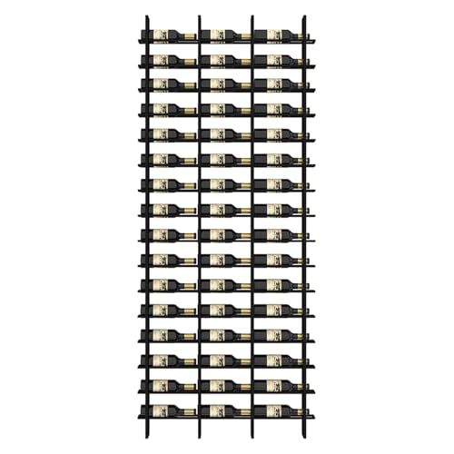 YTLEMON Wandhalterung zum Aufhängen, Weinhalter, Weinzubehör, Flaschenhalter (Black, 3 horizontal Rows) von YTLEMON