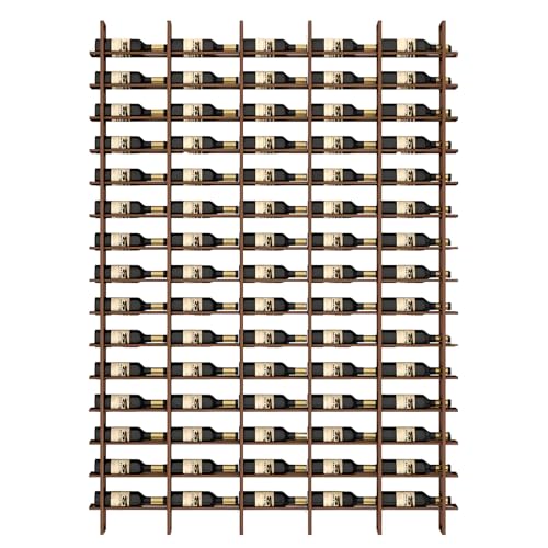 YTLEMON Wandhalterung zum Aufhängen, Weinhalter, Weinzubehör, Flaschenhalter (Brown, 5 horizontal Rows) von YTLEMON